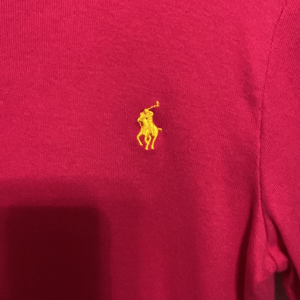 Polo Ralph Lauren womens LS fushia w yellow horse sz XL